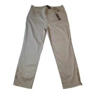 NWT So Slimming By Chicos Women's Zip Ankle 28in. Khaki Pants Size 3